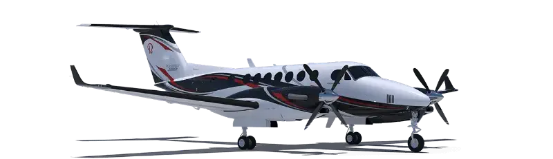 Technical specifications and performance data for the Beechcraft King Air twin-turboprop powerplant