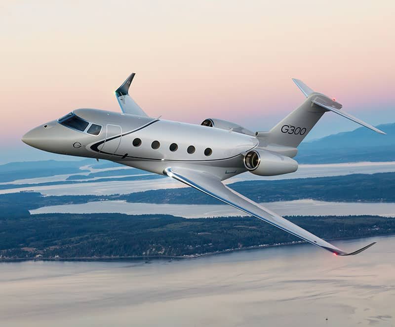 Technical performance specifications chart and operational capabilities of the Gulfstream G300 private jet