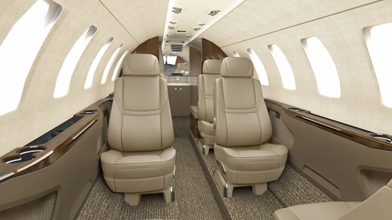 Charter-cessna-citation-cj3 - Interior Layout & Seating
